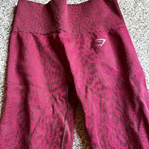 Gymshark Adapt Animal Seamless Leggings Cherry Brown